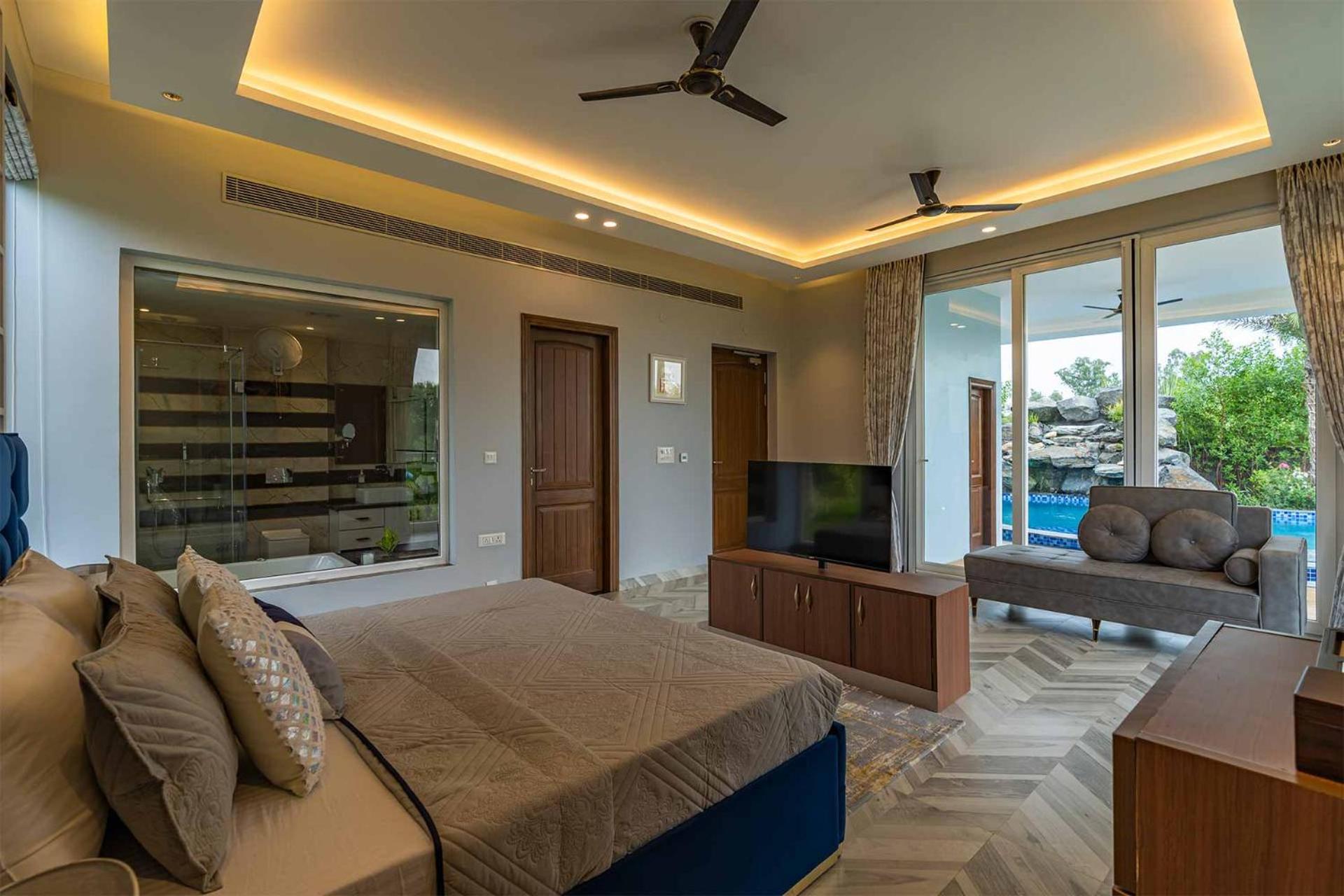 Stayvista At Serenity Farms With Pool, Lawn, Bonfire & Bbq Sohna Exterior photo